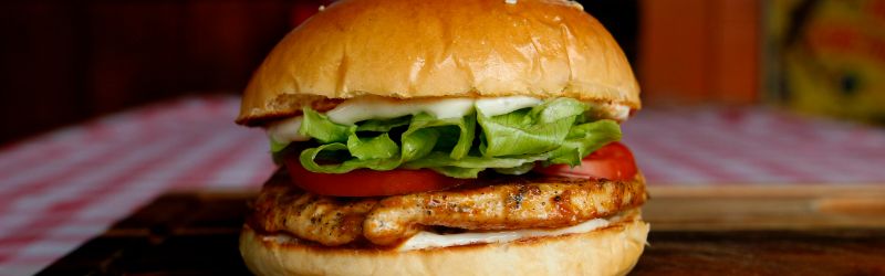 Gourmet chicken burgers category header image